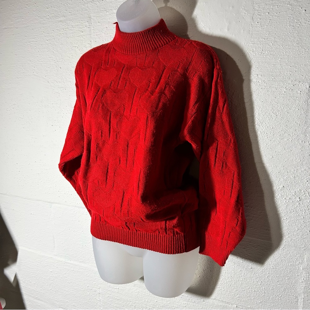 Red vintage heart sweater